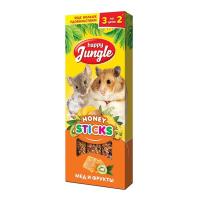 Лакомство для мелких грызунов Палочки мед и фрукты Хэппи Джангл  90гр