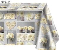 Клеенка столовая "МАЖОР" нетканная основа с ПВХ покрытием рулон 572/15