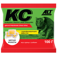 АЛТ "К-с" от серых крыс (тесто-брикет) вкус курица с грибами 100гр АЛТ "К-с" от серых крыс (тесто-брикет) вкус курица с грибами 100гр