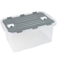 Контейнер д/хранения 18л серый двойная крышка /36766/VERDE