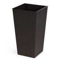 Кашпо Ротанг 23*22*41,5см мокко с вставкой (8/15) М8850 /5шт/ Альтерн