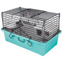 Клетка д/грыз (шиншилла) N1 РПК53 2-х эт укомплектованная 58*40*h52,5см бирюзовая/Евро