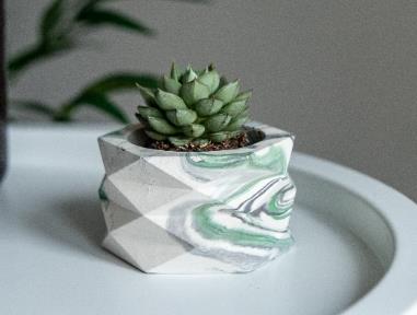 Кашпо Ромбы VipSet 0,15л зелено-серый (5,5см)