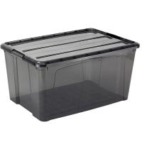 Ящик КИП с крышкой 45л 58x38,5x28см черно-прозрачный М2339 /5шт/М-пласт