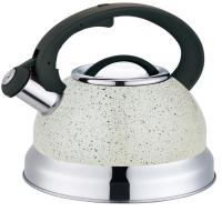 Чайник 2,5л со свистком индукц. белый мрамор /КТ-133С/12шт/К