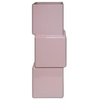 Ваза Квадрат Смещенный h30 10*10см розов 6360/300С-248/072994