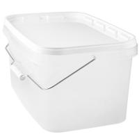 Ведро 11л 366х243 прямоугол. с крышкой прозрач ручка металл. /20шт/ АУ