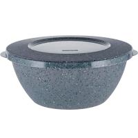 Миска 3л Plast Team Stone с крышкой темный камень PT1075 /20шт/ПТ