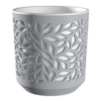 Кашпо Листья 8л серый с белой вставкой КШ-5835 /12шт/ПП 
