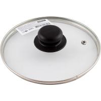 Крышка стеклянная D18см с ручкой метал.обод паровыпуск низ. 987022 /30шт/Mallony