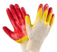 11897 Перчатки х/б Люкс с двойным латексным покрытием /10шт/Ф