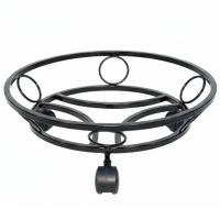 Подставка РЗДИ Напол низкая один горшок на колесах черная 22