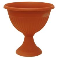 Вазон на ножке низкий 7л Ливия терракот М3206