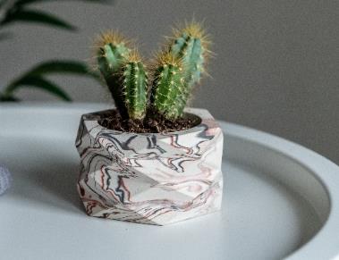 Кашпо Ромбы VipSet 0,15л красно-серый (5,5см)