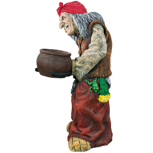 Баба Яга с кашпо 72см Ф063н