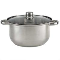 Кастрюля 5,8л нерж. со стеклянной крышкой BE-159/2 /8шт/ Webber