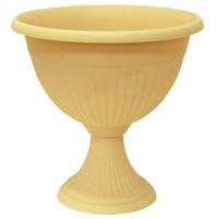 Вазон на ножке низкий 11,8л Ливия белая глина М3207