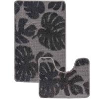 Комплект ковриков д/ванной и WC Монстера 50*80/40*50см антрацит МС2-020 /25шт/ My Crystal