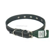 Ошейник кожа черный 1сл 25мм DONBARON