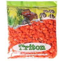 Грунт для аквариума Тритон блестящий 800гр оранжевый крупный/8
