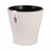 Кашпо Лея 3,6л бежевый со вставкой/М7938