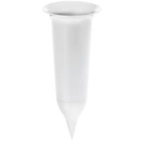 Вазон под срезку с колышком 10*26см белый 