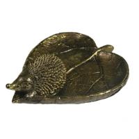 Ежик на листочке (золото) L9W10H10 713852/D113 Ежик на листочке (золото) L9W10H10 713852/D113