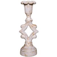 ДЕКОР Подсвечник Ампир бел золото РЗДИ/1шт