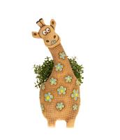 Кашпо Жираф с цветочками терракотовый 118-275-01