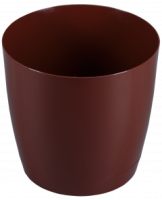 Кашпо Крокус 19см 3,5л круглое с поддоном  коричневый 07061