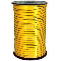 Лента НГ желтая с золотой полосой 0,5см (5шт) 122354 /10шт/