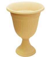 Вазон на ножке высокий 7,1л Ливия белая глина М3202