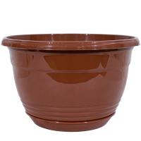 Цветочный горшок Глория 3,3л терракотовый с прикрепленным поддоном