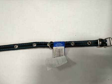 Ошейник кожа 15мм на фетре Н/У 32-35см/40441