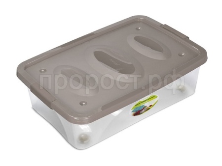 Ящик универс. Астело 28л 60*40*18см на колесиках серо-коричневый С664 /5шт/Мартика