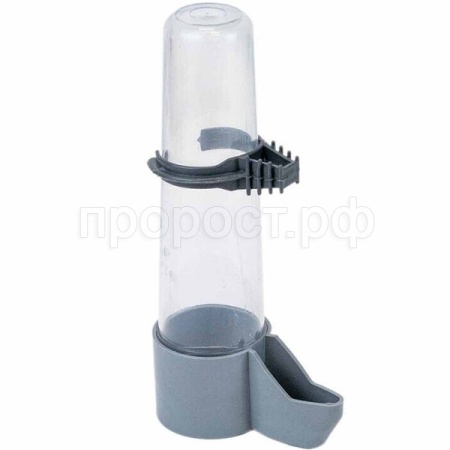 Поилка д/птиц Евро высокий носик 100мл серый/5072/Дарэлл