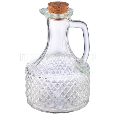 Емкость д/масла-уксуса 350мл OLIVA стеклянная с пробковой крышкой 109040 /12шт/Mallony