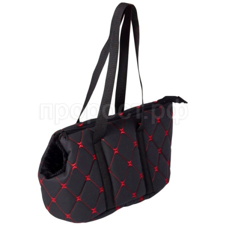 Сумка-переноска Карбон №2 черный/красный/01525-8/1/Ксоди