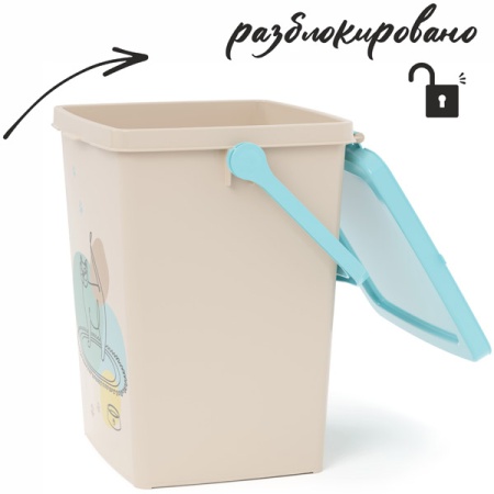 Контейнер д/корма Мур-мяу 5,5л с замком/12шт/М8623