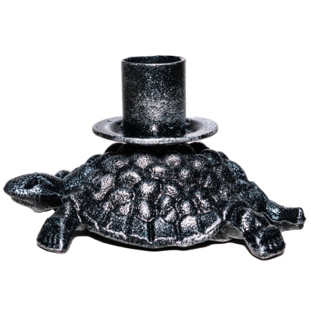 ДЕКОР Подсвечник Черепаха антик серебро РЗДИ/1шт
