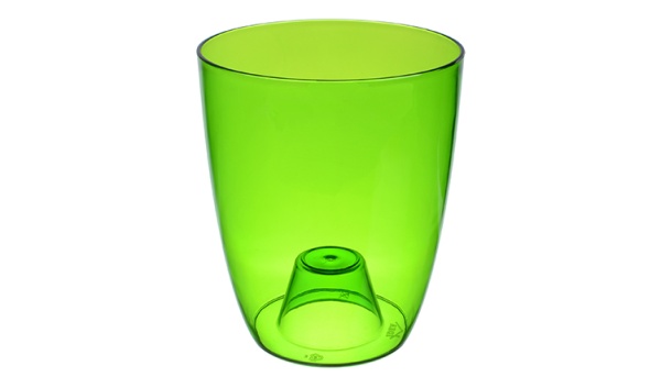 Кашпо ОРХИДЕЯ 2,4л прозрачно-зеленый М3149