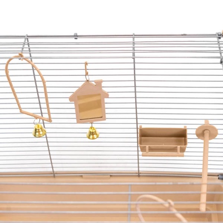 Клетка д/птиц ЛОРА-3 ECO 58*40*126см (укомплект) 3 секции бежевая/4612/Дарэлл