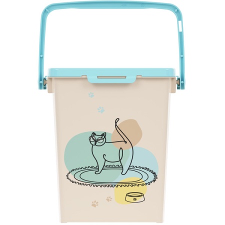 Контейнер д/корма Мур-мяу 5,5л с замком/12шт/М8623