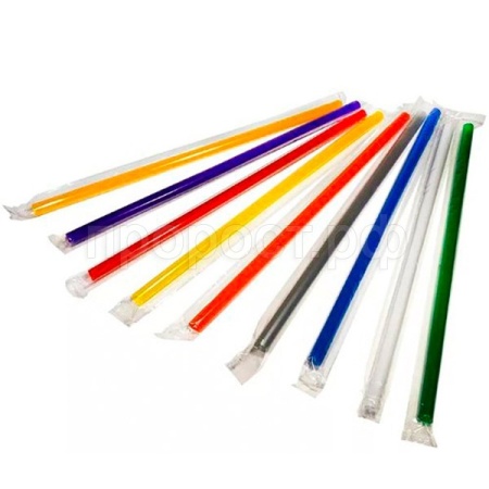 ПОС40253 Трубочки прямые 240*8мм (250шт) цветные /20шт/ ПОС40253 Трубочки прямые 240*8мм (250шт) цветные /20шт/