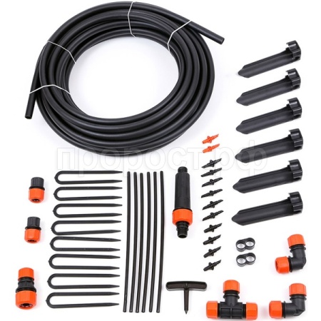 Набор капельного полива на две грядки Жук 330696-00 Набор капельного полива на две грядки Жук 330696-00