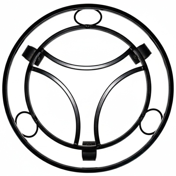 Подставка РЗДИ Напол низкая один горшок на колесах черная 22