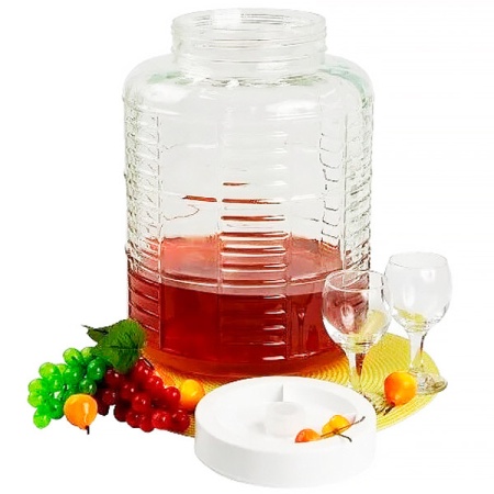 Стеклобанка 5л 82-032-ГВ163 с пласт. крышкой(гидрозатвор)/2шт/ Стеклобанка 5л 82-032-ГВ163 с пласт. крышкой(гидрозатвор)/2шт/