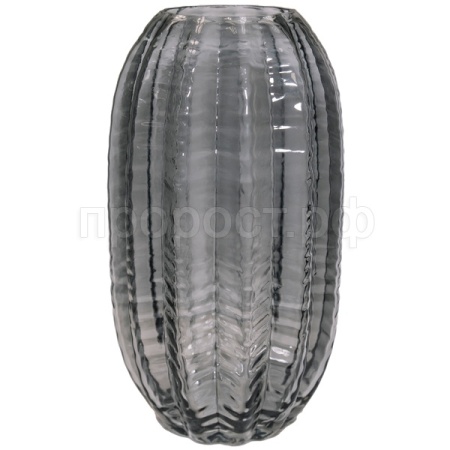 Ваза д/цветов Плиссе большая графит стекл. /1902-Н5 /1шт/ДК