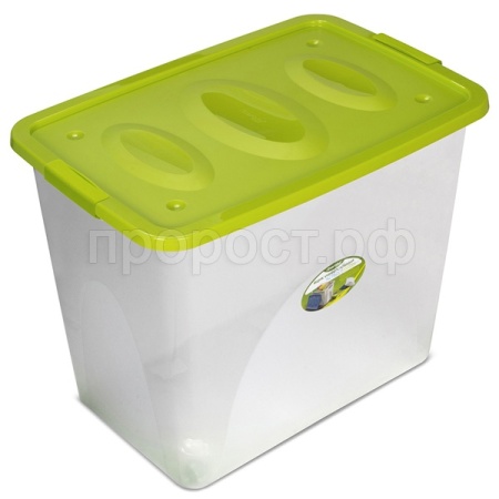 Ящик универс. Астело 73л 60*40*48см на колесиках оливковый С667 /4шт/Мартика