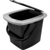 Ведро-туалет 16л Plast Team с крышкой черный PT9079 /7шт/ПТ